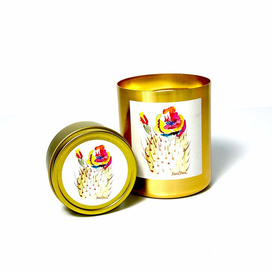 Paige Poppe Techni Color Cactus Art Donation Candle