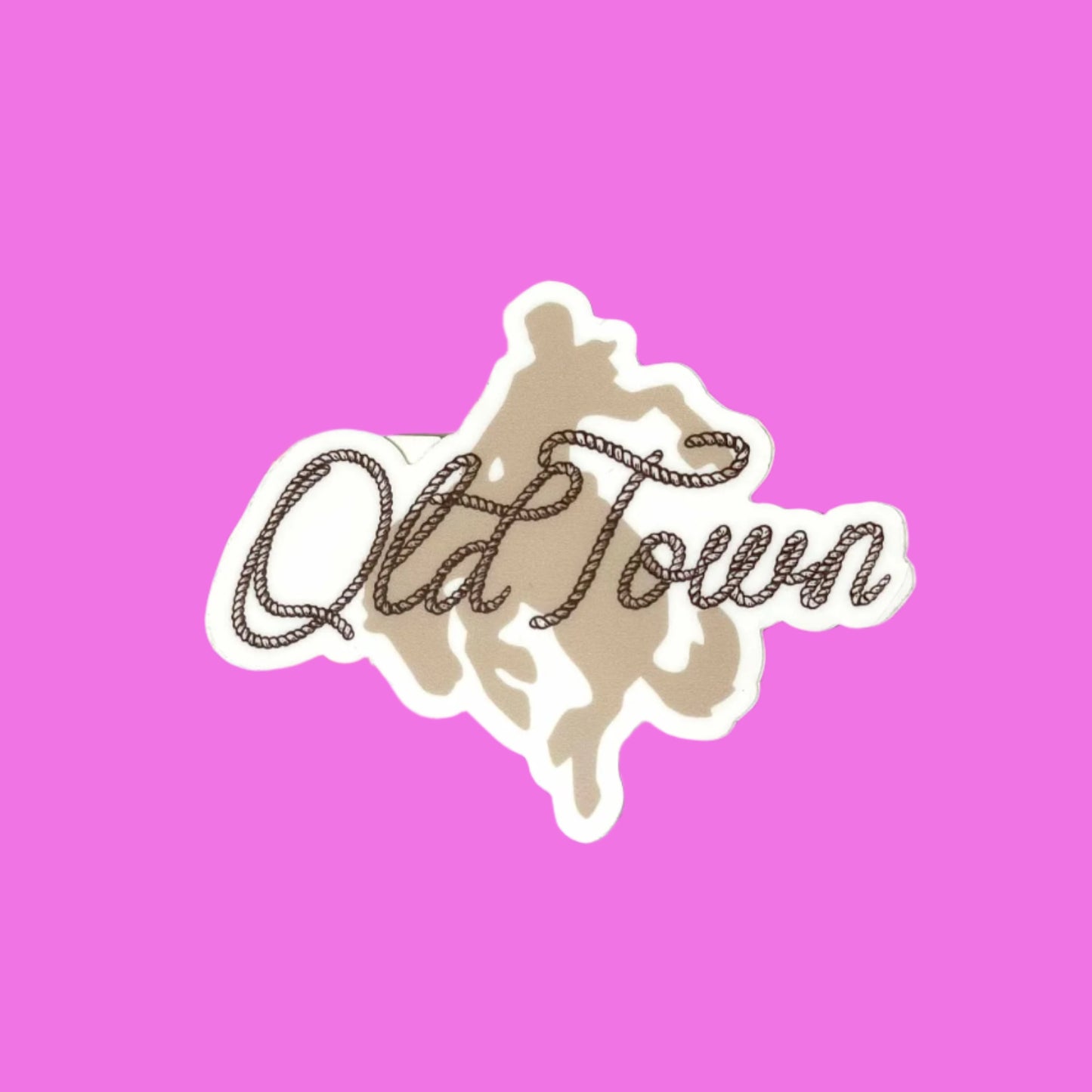 Old Town Cowboy Sticker