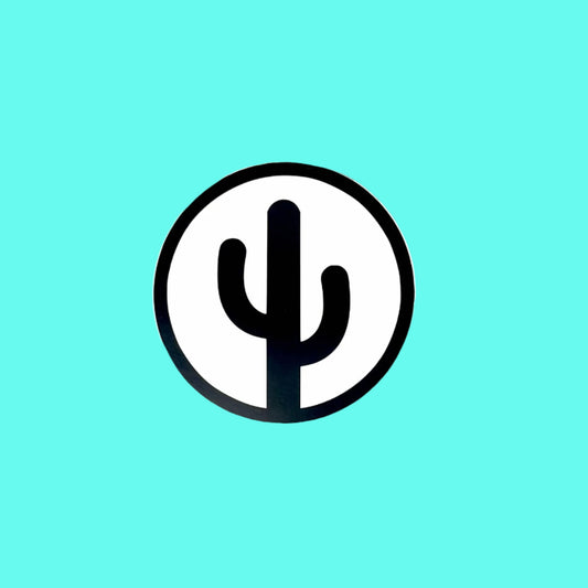 Simple Cactus Circle Sticker