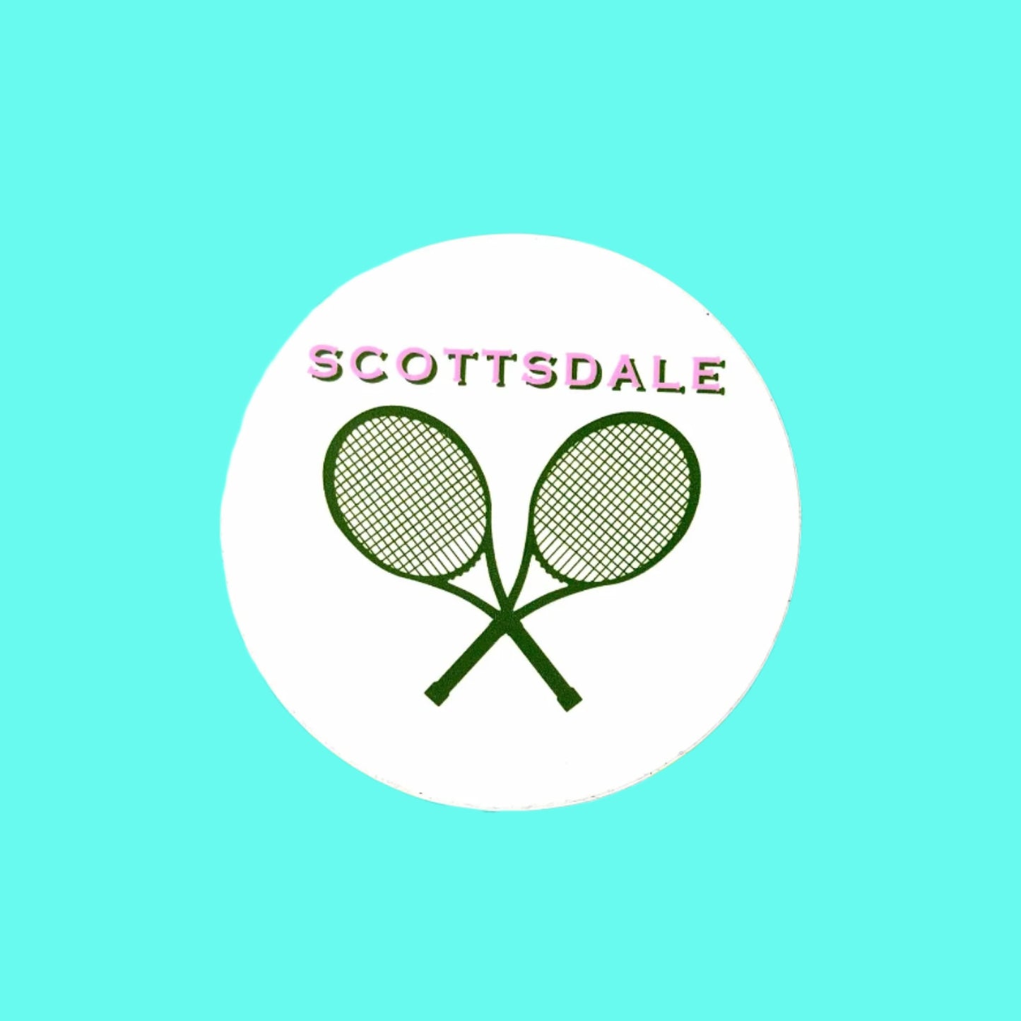 Scottsdale Tennis Racquet Sticker