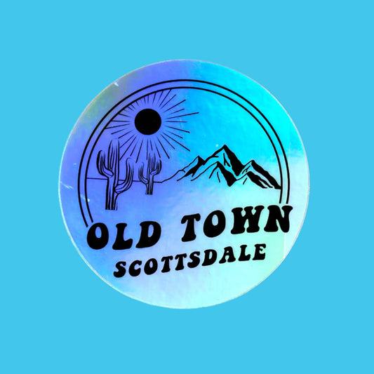 Old Town Scottsdale Iridescent Circle Sticker