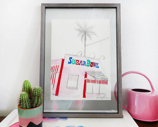 "Sugar Bowl" Watercolor Illustration Print