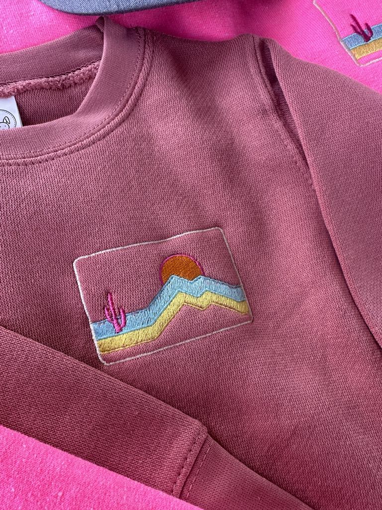 Hat Patch Embroidered Kids Sweatshirt