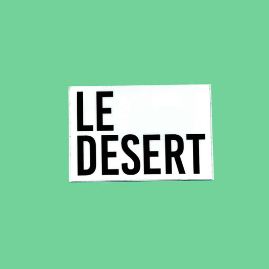 Le Desert Black Sticker