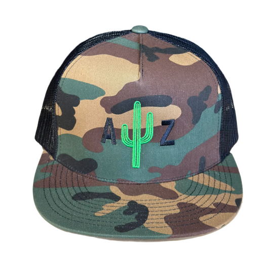 AZ Cactus Camo Flat Bill Hat