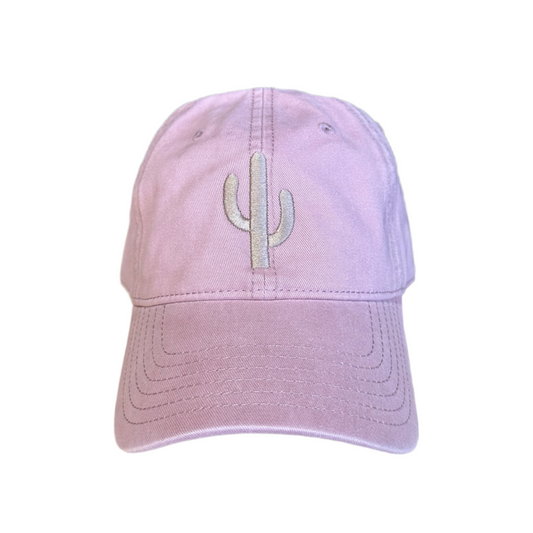 Simple Cactus Pink Dad Hat