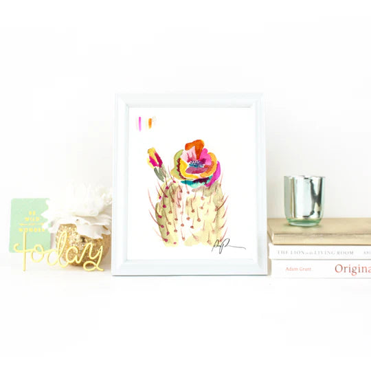 "Rainbow Bloom" Watercolor Print