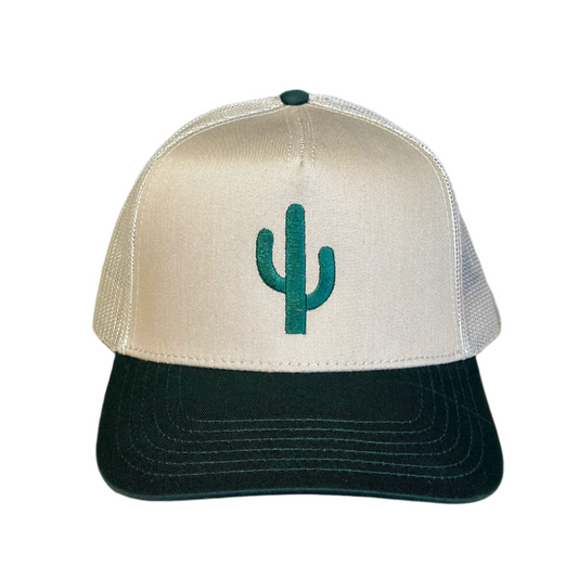 Simple Cactus Green and Tan Trucker