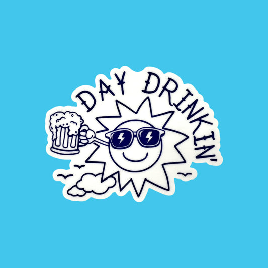 Day Drinkin' Sun Sticker