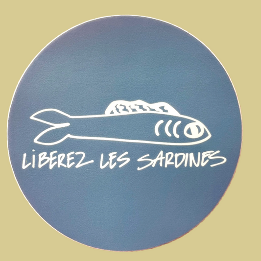 Liberez Les Sardines Circle Sticker