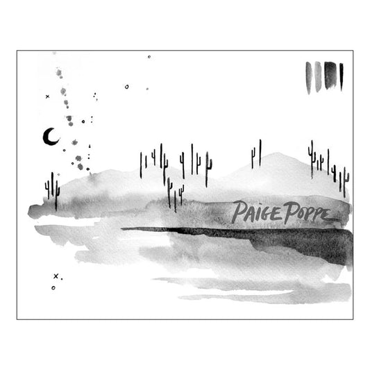 "Dark Desert" Watercolor Print