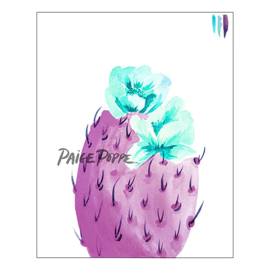 "Lilac Bloom" Prickly Pear Watercolor Print
