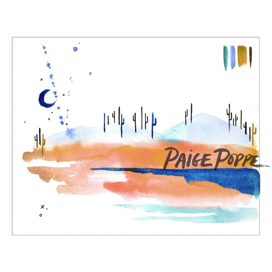 "Copper Desert Glow" Watercolor Print