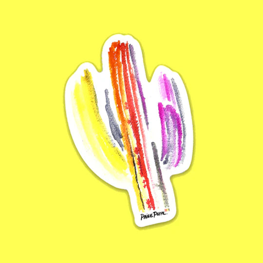 "Technicolor Saguaro" Sticker