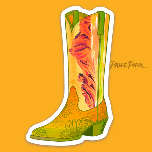 "Camelback Cowgirl" Boot Diecut Sticker