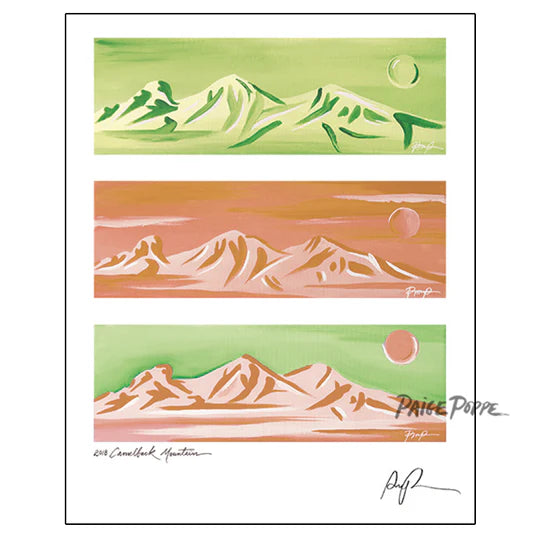 "Camelback Mountain Triptych" Acrylic Print
