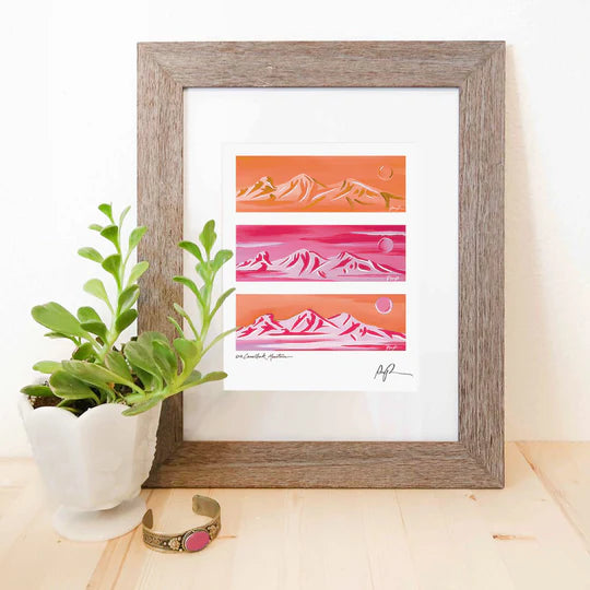 "Camelback Sunrise Triptych" Acrylic Print