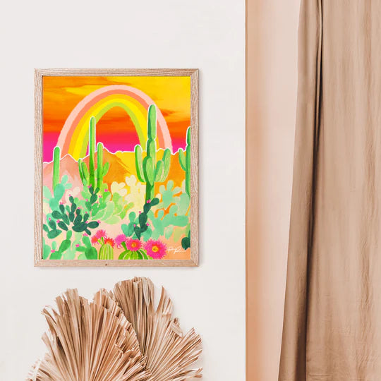 "Desert Rainbow" Vertical Art Print