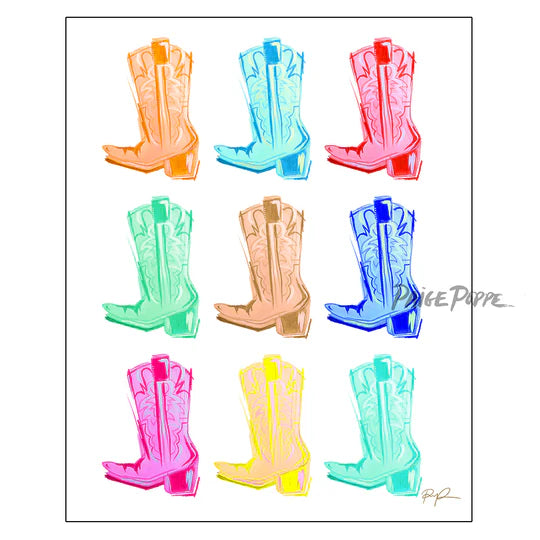 "Cowgirl Kaleidoscope" Art Print