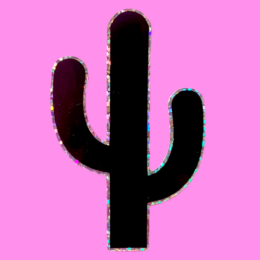 Simple Cactus Glitter Sticker