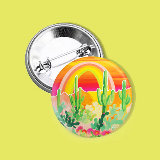 "Desert Rainbow" Watercolor Button