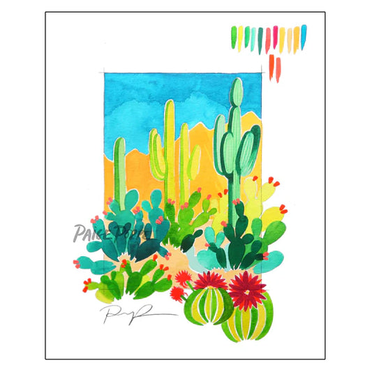 "Desert Sketchbook" Watercolor Art Print