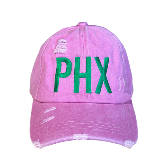 PHX Distressed Pink Dad Hat