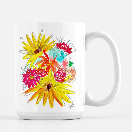 "Farmers Market Bouquet" Ceramic Mug