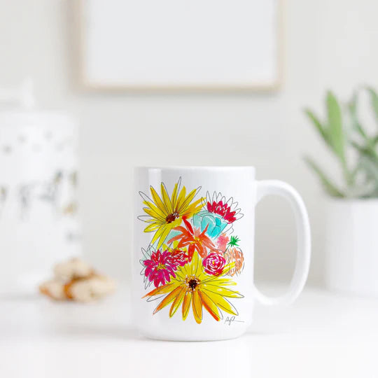 "Farmers Market Bouquet" Ceramic Mug