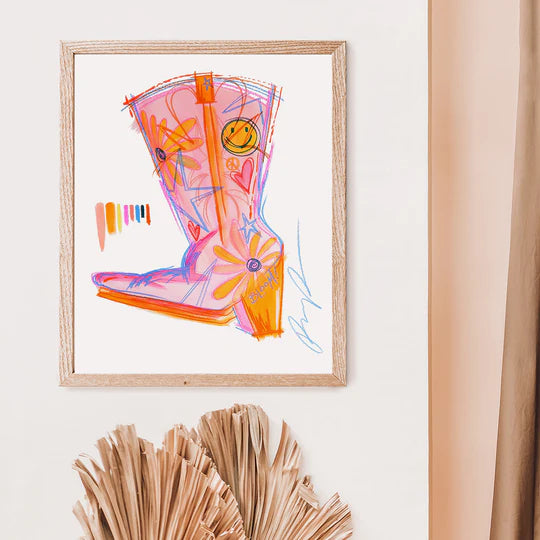 "Funky Footwear" Watercolor Art Print