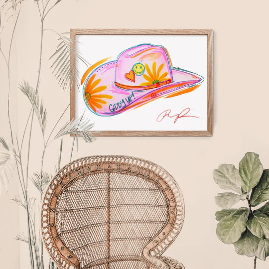 "Giddy Up" Watercolor Art Print
