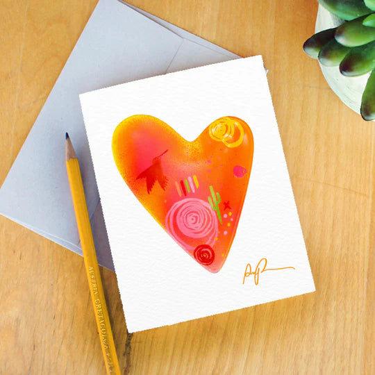 "Hummingbird Heart" Greeting Card