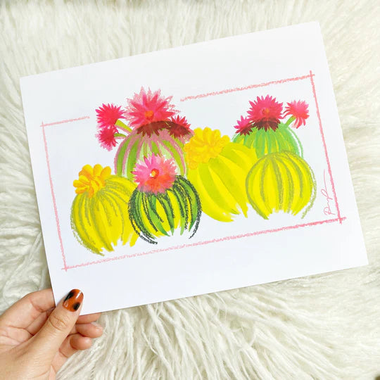 "Barrel Beauties" Watercolor Pastel Art Print