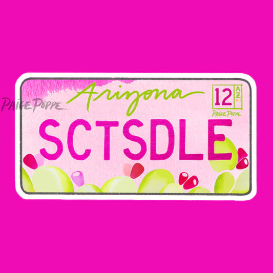 "Scottsdale" Arizona License Plate Sticker