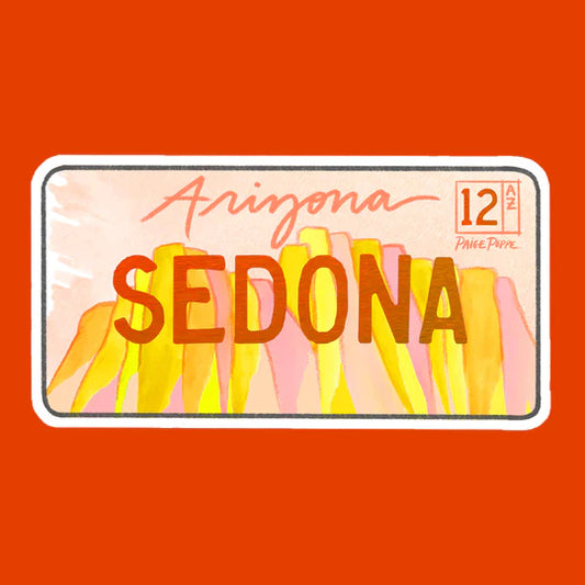 "Sedona" License Plate Sticker