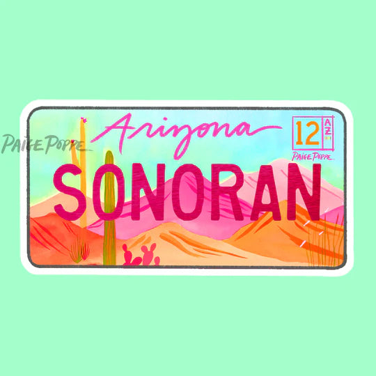 "Sonoran" Arizona License Plate Sticker