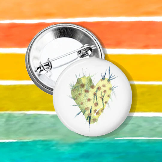 "Cacti Love" Watercolor Button