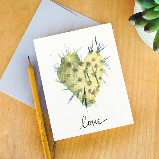 "Love" Cactus Greeting Card