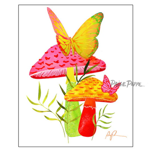 "Mushroom Metamorphosis" Watercolor Print