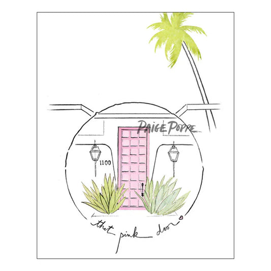 "That Pink Door" Watercolor Print