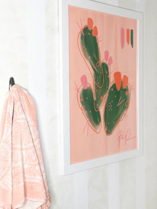 "Peachy Prickly" Art Print