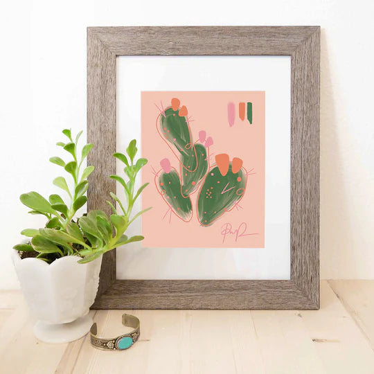 "Peachy Prickly" Art Print