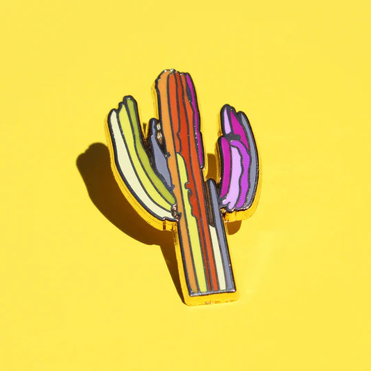 "Technicolor Saguaro" Enamel Pin