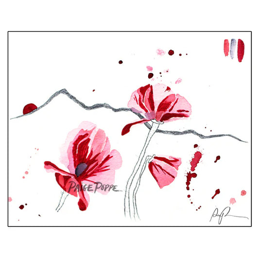 "Poppy Ridge" Watercolor Print