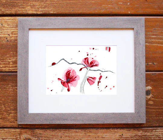 "Poppy Ridge" Watercolor Print
