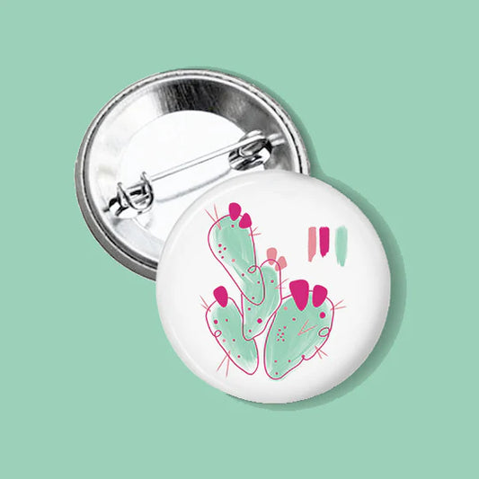 "Prickly Pop" Watercolor Button
