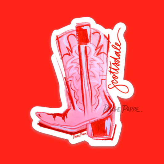 "Scottsdale Cowgirl Boot" Sticker