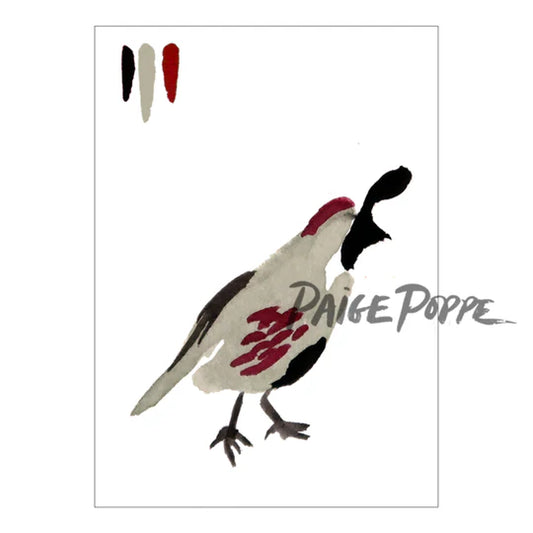 "Desert Quail" Watercolor Print