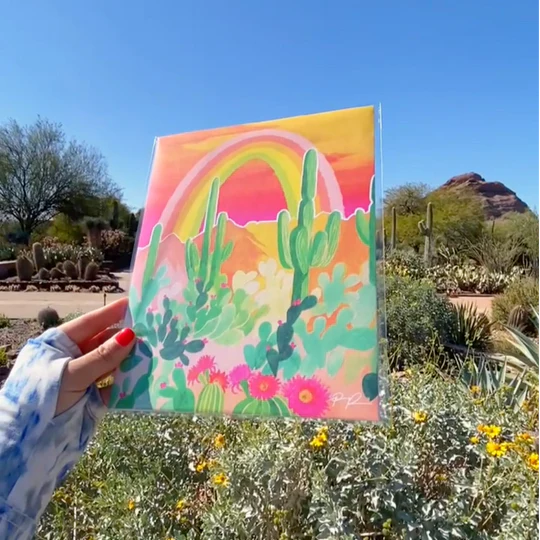 "Desert Rainbow" Vertical Art Print