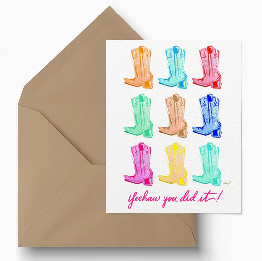 "Yeehaw You Did It!" Congratulations Card